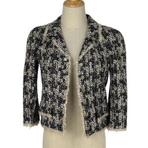 Chanel Coco Mark Button Tweed Jacket Short 05A Outer Tailored Jacket Black